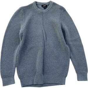 Express Mens Size S Thick Knit Gray Crewneck Pullover Sweater